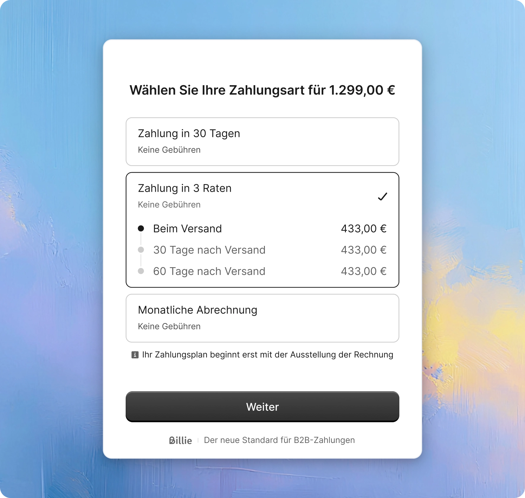 B2B-Zahlungen-Billie-Ratenkauf-Ratenzahlung B2B-Zahlungen-Billie-Ratenkauf-Ratenzahlung