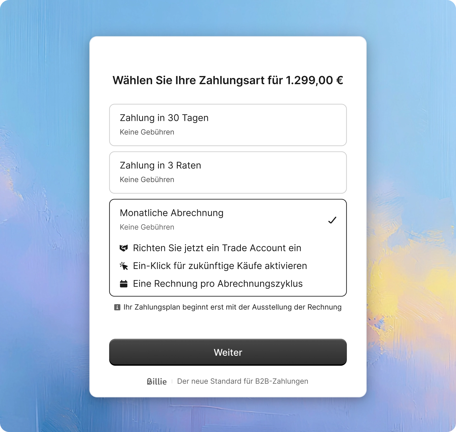 B2B-Zahlungen-Billie-Trade-Account B2B-Zahlungen-Billie-Trade-Account